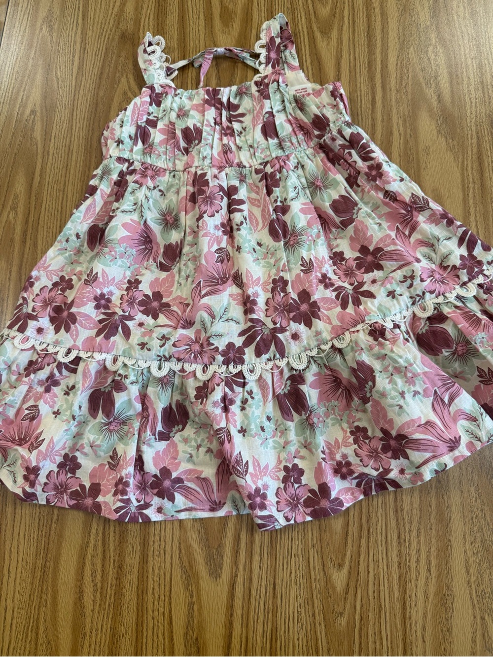 Floral Pink Tiered Girls Dress Joie boutique‎ brand